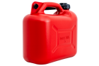 10L HERMON plastic jerrycan met trechter, rood