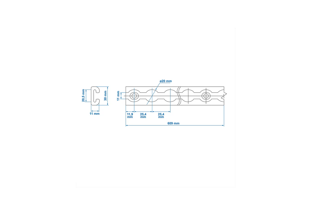 ProPlus 342176 vrachtrail voor luchtvaartmaatschappijen, aluminium vrachtrail, 100 cm
