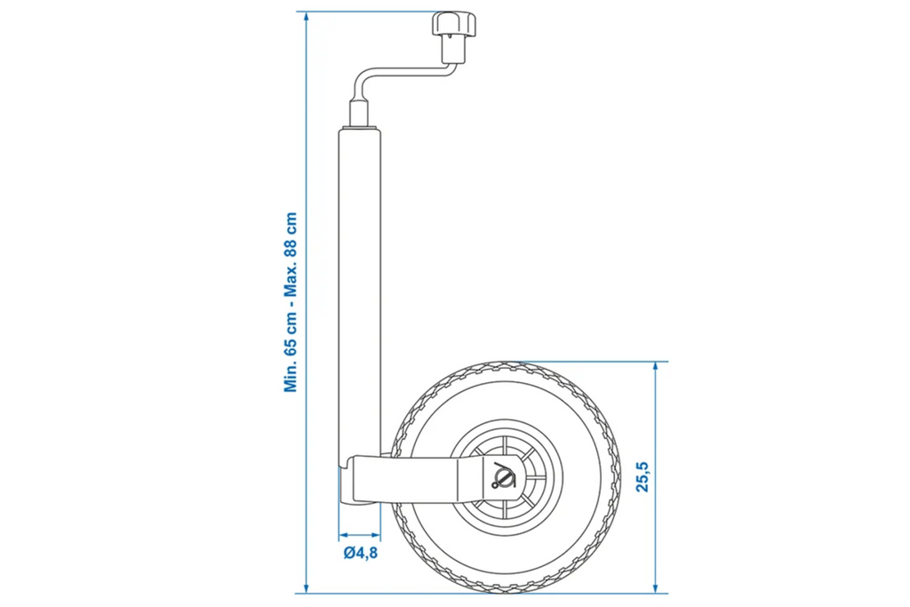 ProPlus 341507 neuswiel 150 kg 48 mm 650-880 mm