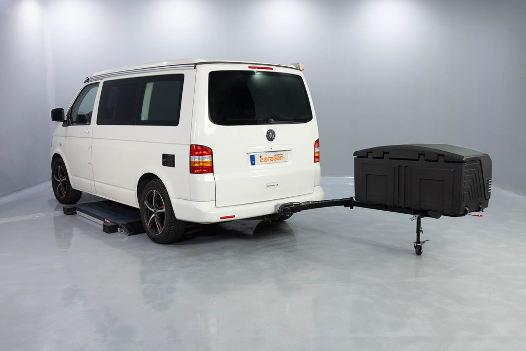 Towbox V3 Camper lang zwart - bagagebox voor op de trekhaak