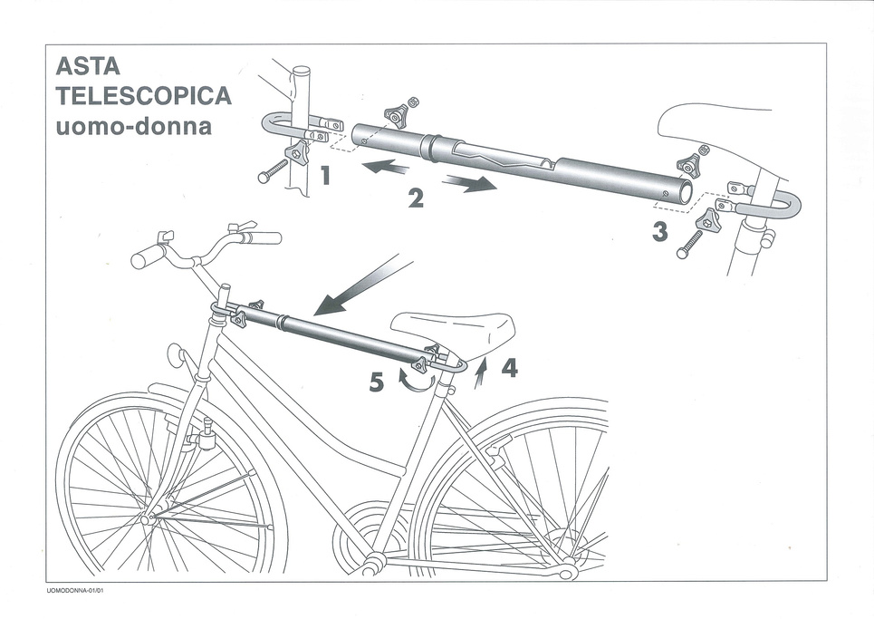 DOAE - een damesadapter die het horizontale deel van het frame imiteert