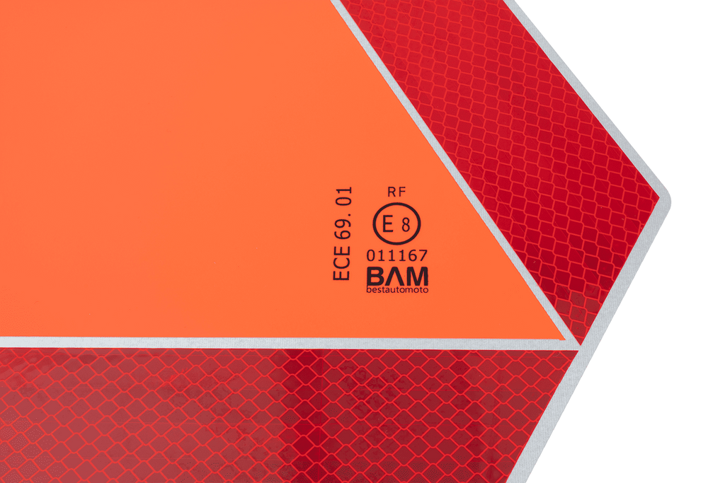HERMON reflecterend bord, waarschuwingsdriehoek voor langzaam rijdend verkeer, 360x415mm
