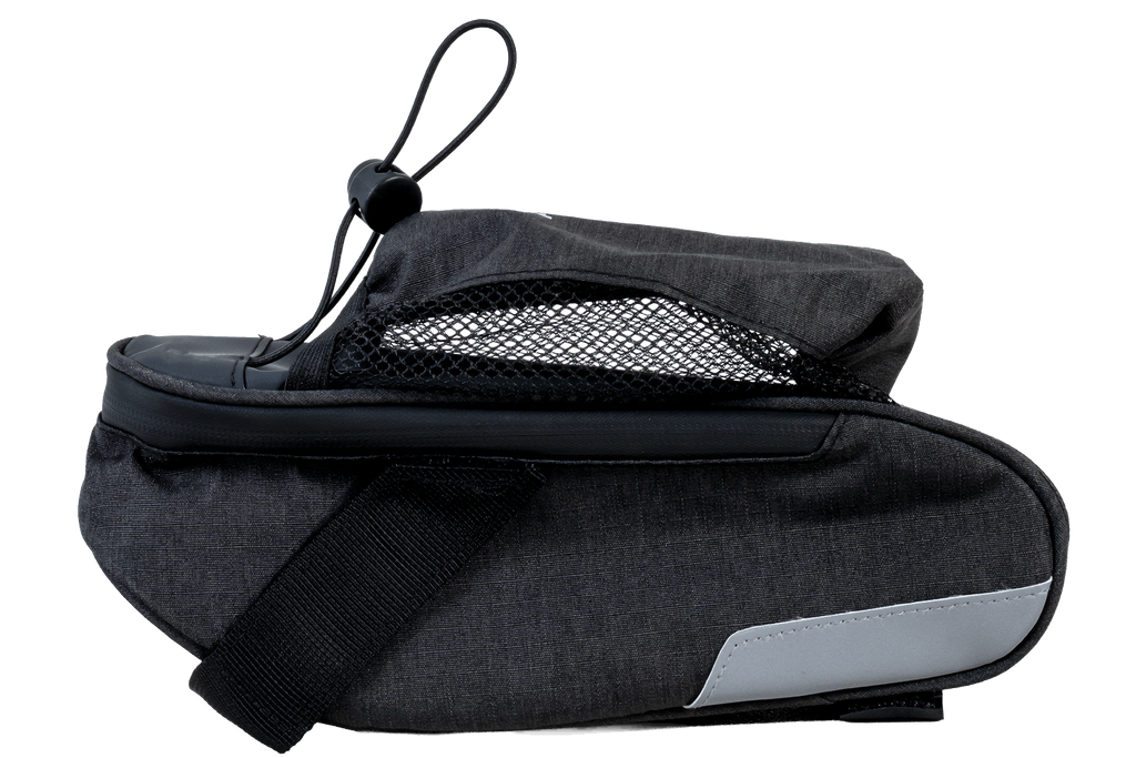 PROFEX 82318 Lange Zwarte Lux Fietszadeltas met Flesvak