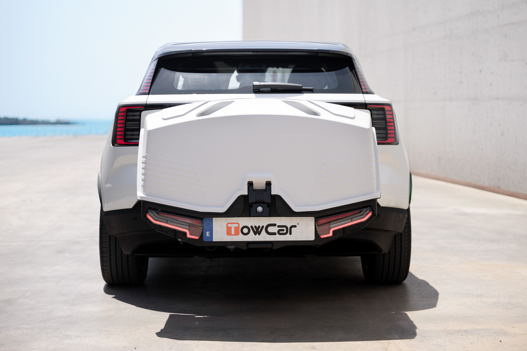 Towbox Alpha klassiek grijs - bagagebox voor montage op de trekhaak