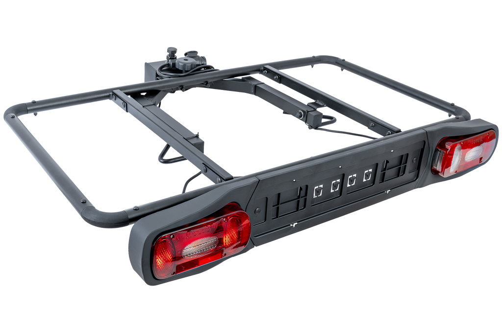 Platform met trekhaakbox + adapter voor het vervoeren van 3 fietsen Inter Pack Re-Cargo