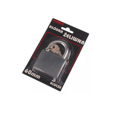 Gietijzeren hangslot 60 mm HERMON, oogdiameter 8 mm