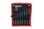 Set van 9 parallelle bolvormige ponsen YATO YT-47123