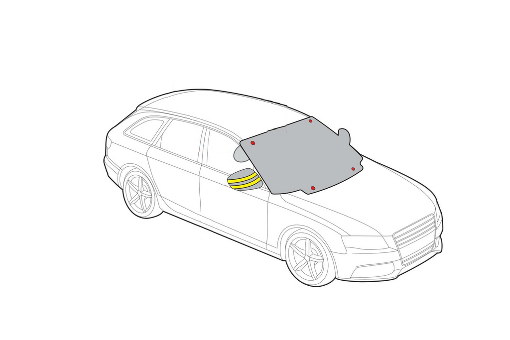 4 Seasons LAMP raam- en spiegelmat, magnetische hoes, 147/185x120cm