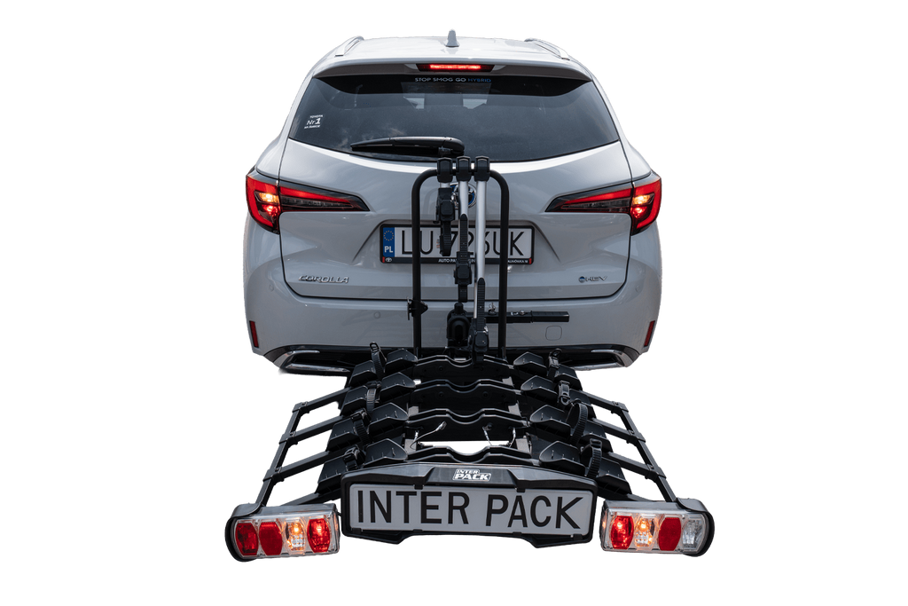 Inter Pack Quattro Fold - fietsendrager voor 4 fietsen, te monteren op de trekhaak.