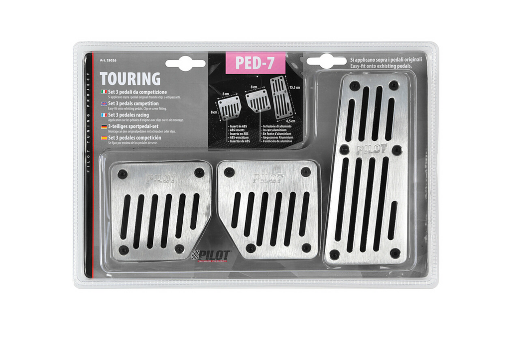 LAMPA TOURING BLACK PILOT aluminium pedaalhoezen met antisliprubber