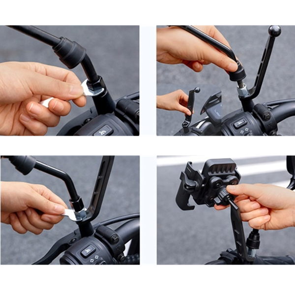 BASEUS GoTrip Series universele telefoonhouder voor fiets/motorfiets met spiegel