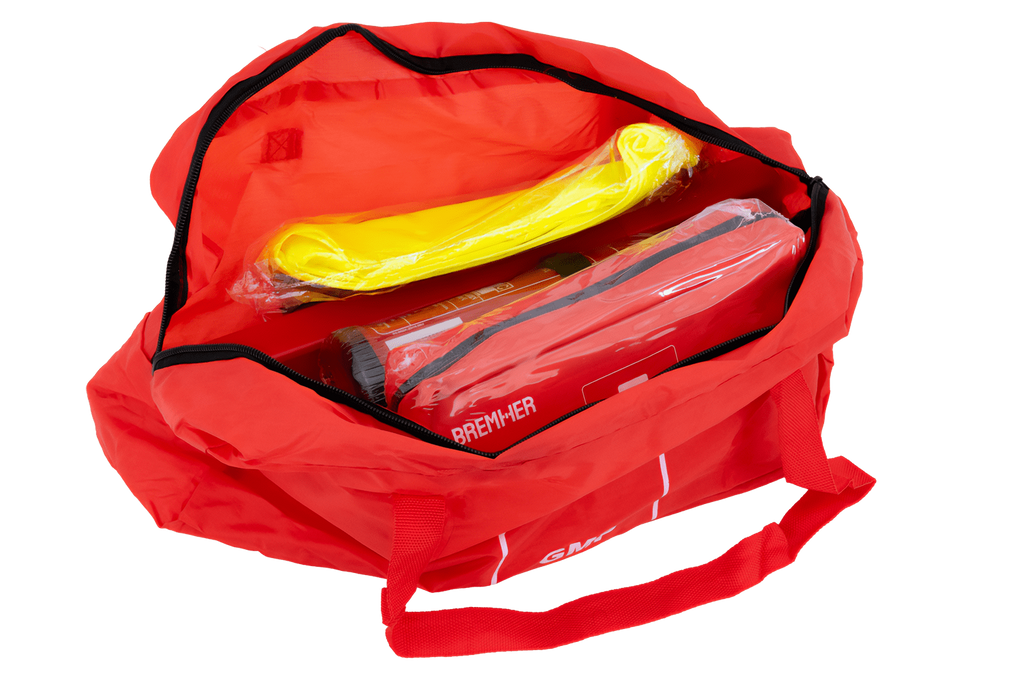 HERMON autokit: EHBO-set, brandblusser, gevarendriehoek, reddingsvest