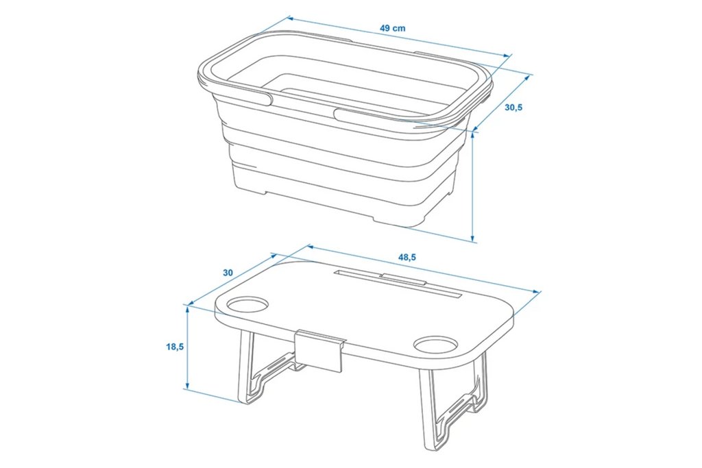 Picknickmand met deksel ProPlus 370315 opvouwbare mand met tafelfunctie 20L