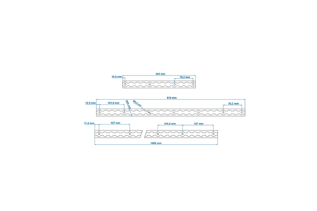 ProPlus 342174 vrachtrail voor luchtvaartmaatschappijen, aluminium vrachtrail, 60 cm