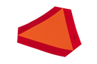 HERMON reflecterende sticker, waarschuwingsdriehoek voor langzaam rijdend verkeer, 300x120mm