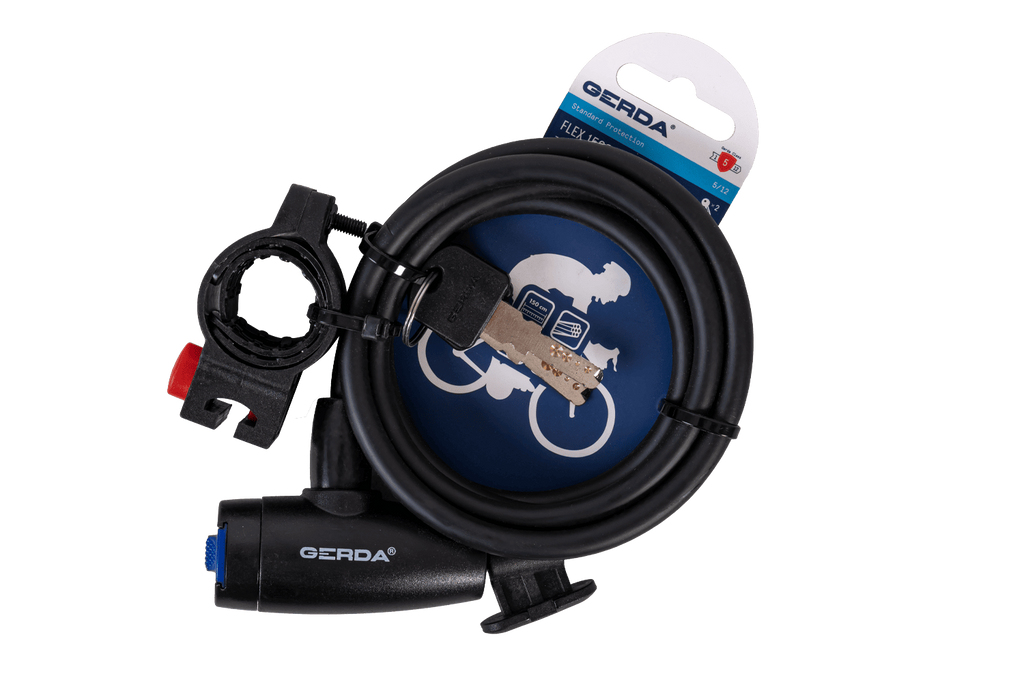 GERDA 36501 spiraalvormig fietsslot, 150 cm lang
