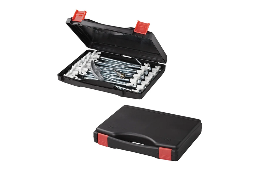 Set schroefbare tentpinnen voor ProPlus 365014 metalen pinnen met haak 20x20cm