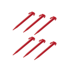 Set van zes ProPlus tentharingen 364824, kunststof haringen voor het bevestigen van scheerlijnen, 19 cm.
