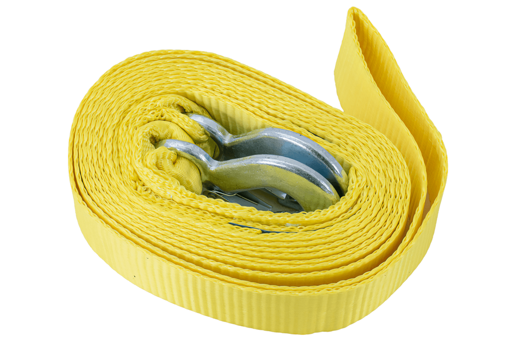 UNITRAILER sleepkabel met haken sleepband 5m/50mm/4t geel
