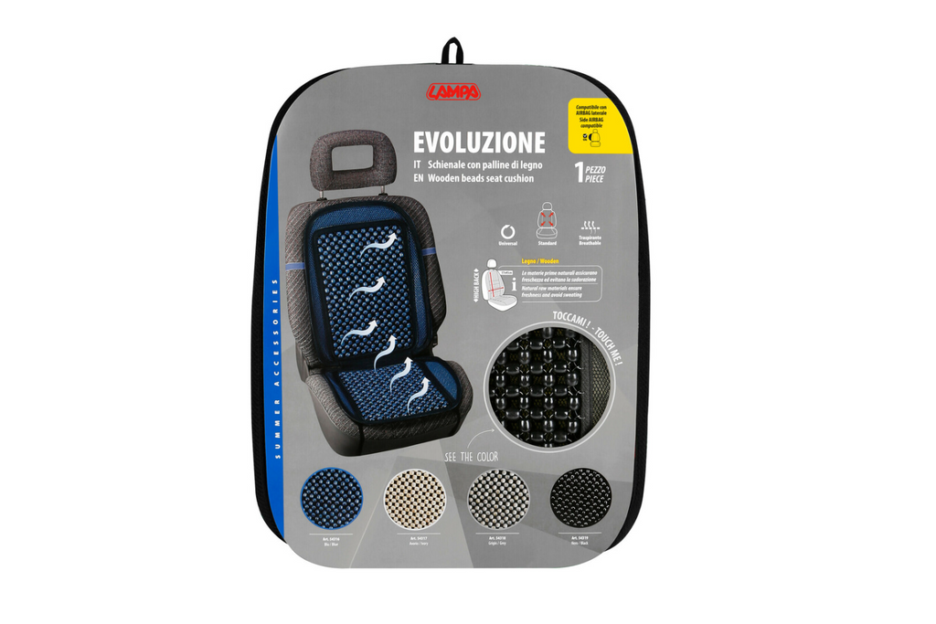 Evoluzione zwart houten kralenkussen