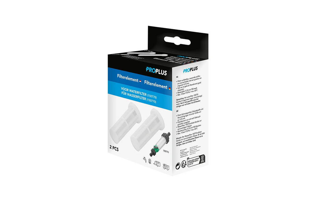 Set van twee vervangende filterpatronen voor de ProPlus 150770AC01 waterfilter.
