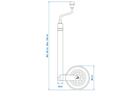 ProPlus 341510 neuswiel 150 kg 48 mm 800-1040 mm met weegschaal