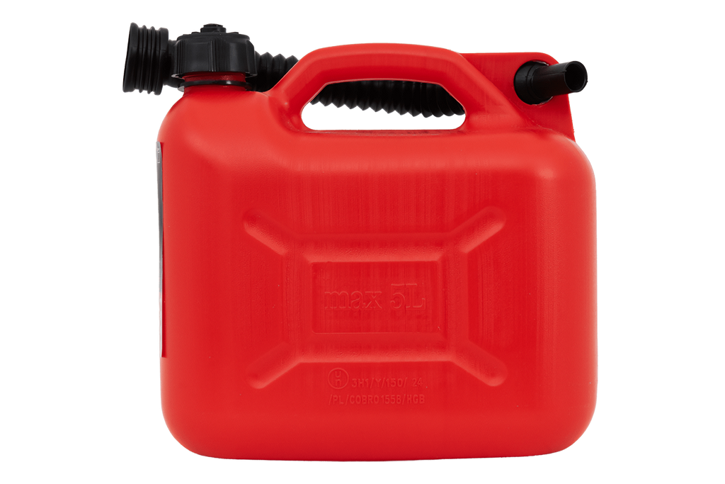 5L HERMON plastic jerrycan met trechter, rood