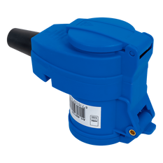 MANTES 2P+E haakse CEE-stekker met extra stopcontact 16A 230V