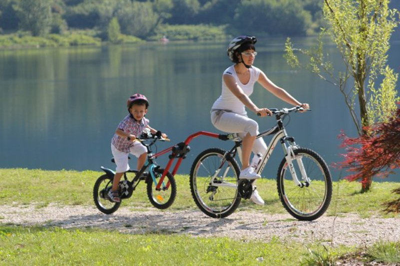 Trail Angel - trekstang voor een kinderfiets (rood)