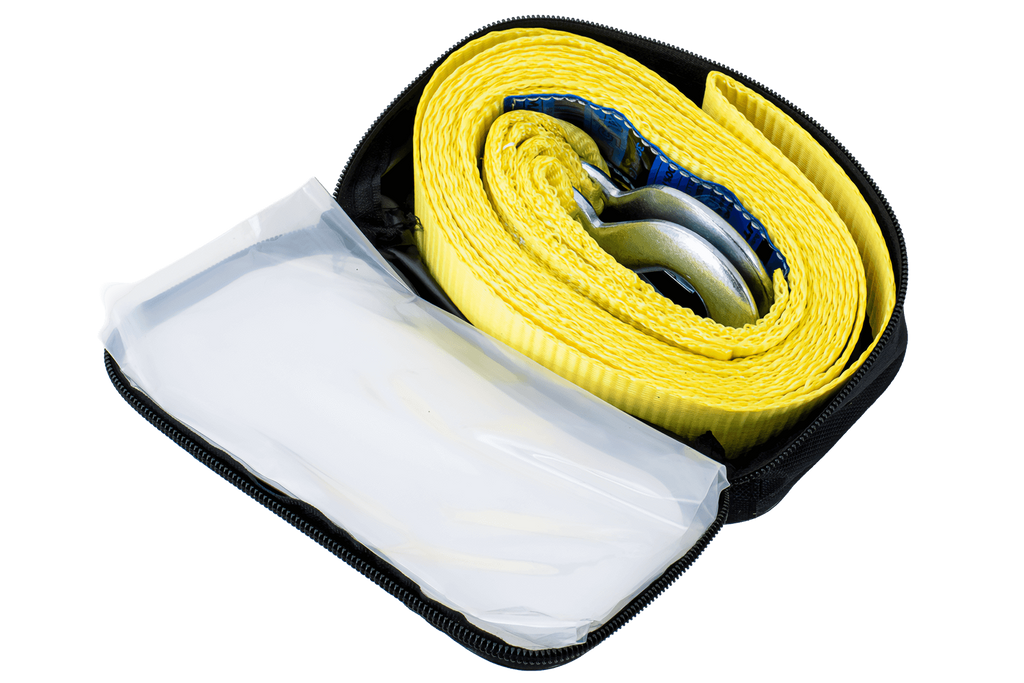 UNITRAILER sleepkabel met haken sleepband 4,5 m/50 mm/3 ton geel