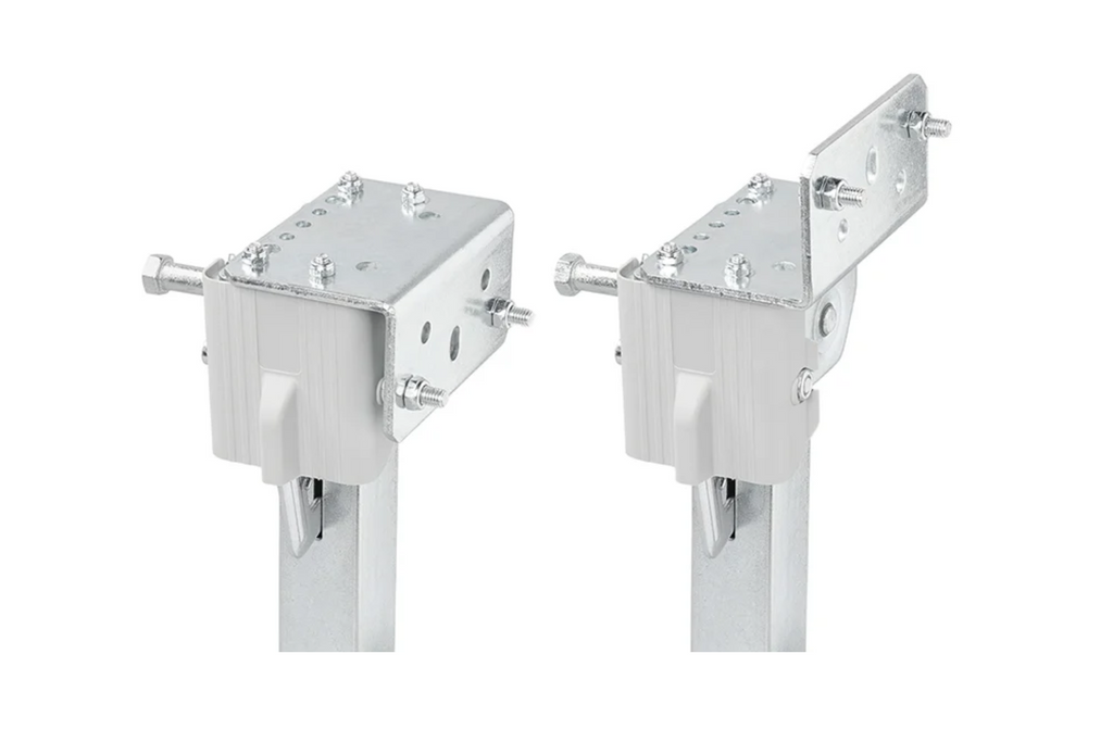 Set van twee uitschuifbare steunen met slinger en ProPlus 361500-montage voor een 1000 kg vlakke aanhanger (290-460 mm).