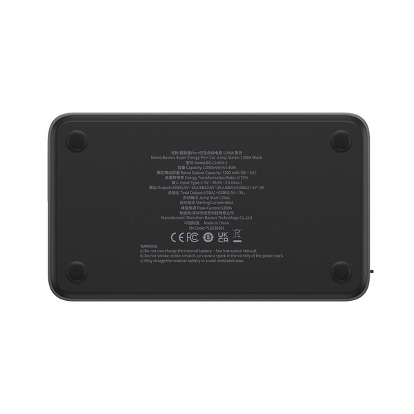 Powerbank starthulp BASEUS Super Energy Pro+ Jump Starter 12V 12000mAh 1200A + USB-oplader