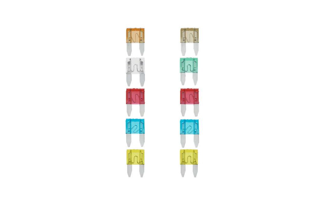ProPlus 490371S mini-zekeringen met mesje, gemengd 12V/24V, set van 10 stuks.
