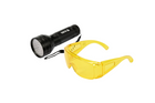 Zaklamp + veiligheidsbril set YATO YT-08581 UV-zaklamp 51 LED