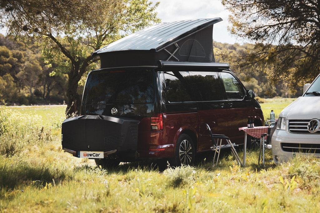 Towbox V3 Camper lang zwart - bagagebox voor op de trekhaak