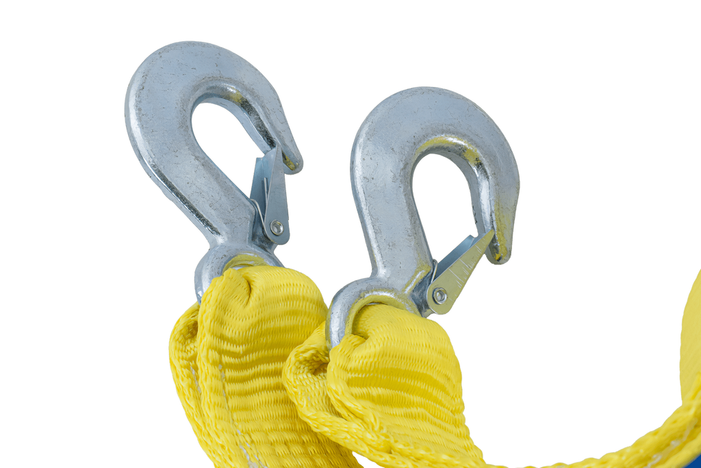 UNITRAILER sleepkabel met haken sleepband 5m/50mm/4t geel