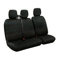 Set autostoelhoezen LAMPA Dido-2 zwart, voor bussen en bestelwagens.