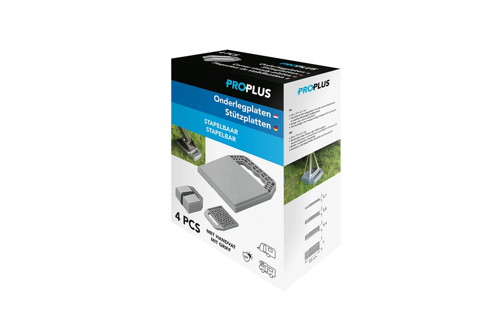 Set van vier ProPlus 361538V01 steunblokken voor aanhangerstabilisatoren
