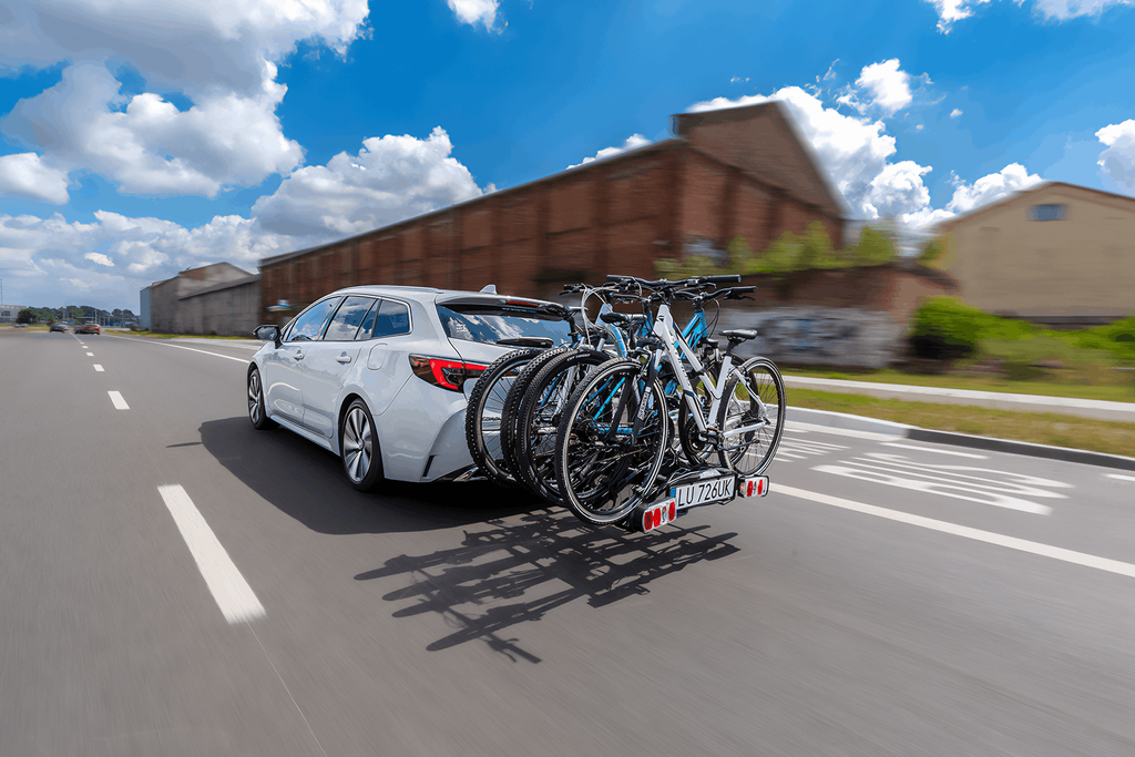 Inter Pack Quattro Fold - fietsendrager voor 4 fietsen, te monteren op de trekhaak.