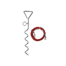 ProPlus 361857 hondenaanlijnpaal met stalen kabel van 4,5 m