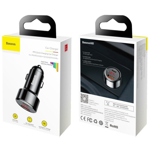 BASEUS Magic Series USB-autolader, USB-C 45W