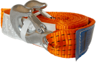 Sleepkabel met haken HERMON sleepkabel 4,5 m/50 mm/5 ton oranje