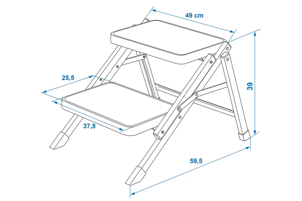 ProPlus 360823V01 Opvouwbare campingtrap, twee treden, draagvermogen 150 kg