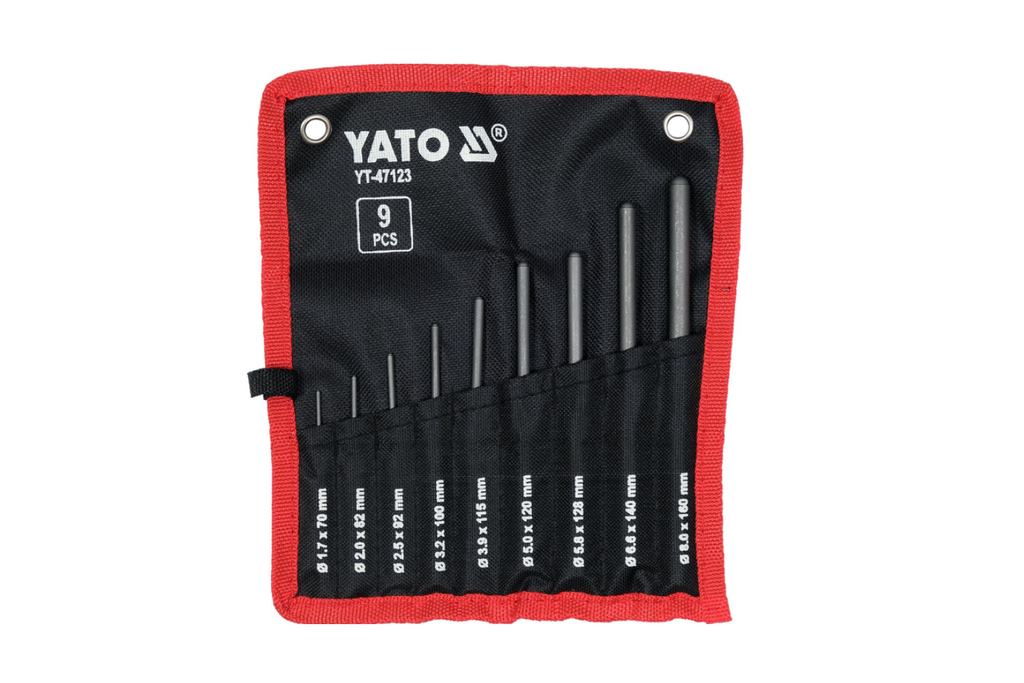 Set van 9 parallelle bolvormige ponsen YATO YT-47123