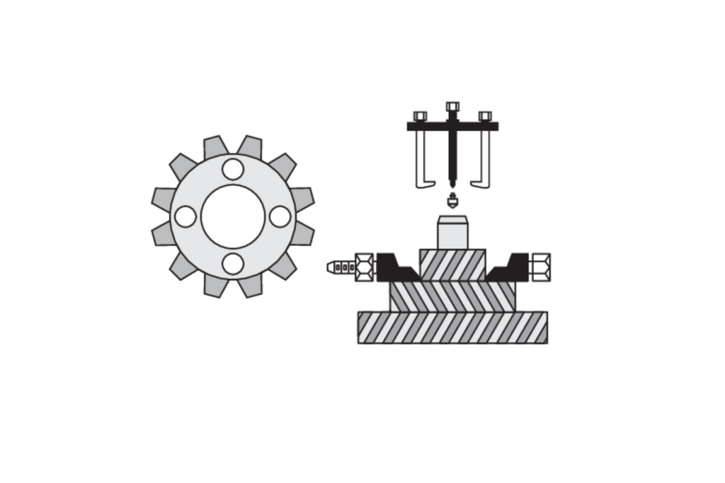 YATO YT-06412 trekker- en scheiderset, 14 stuks