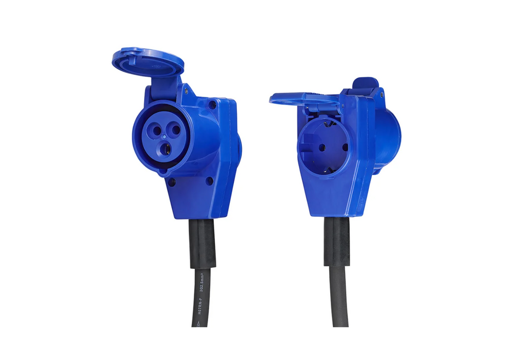 Adapter met Schuko-stekker voor CEE-haakse connector + Schuko-aansluiting Proplus 373528 kabel 40 cm