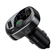 BASEUS T-type FM-transmitter Bluetooth 4.2 MP3 + autolader 2x USB 3.4A