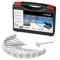 Set tentstokken ProPlus 361736V02 metalen stokken in een doos, 15 stuks.