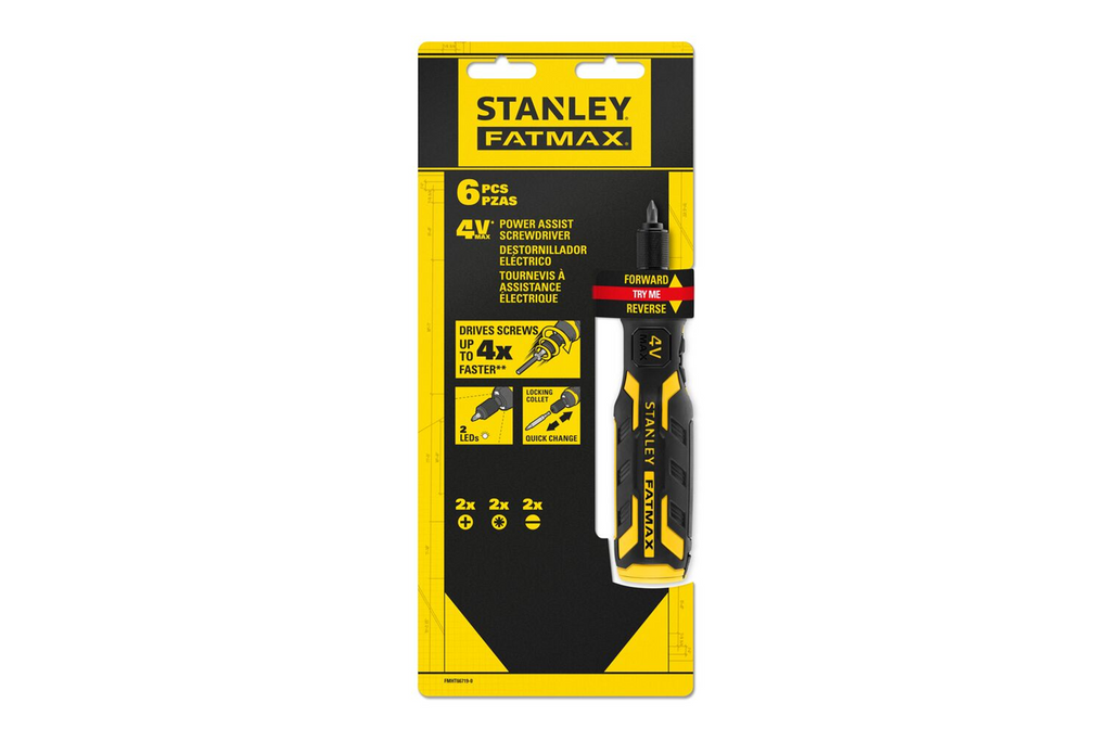 STANLEY 4V draadloze schroevendraaier met oplader en bits