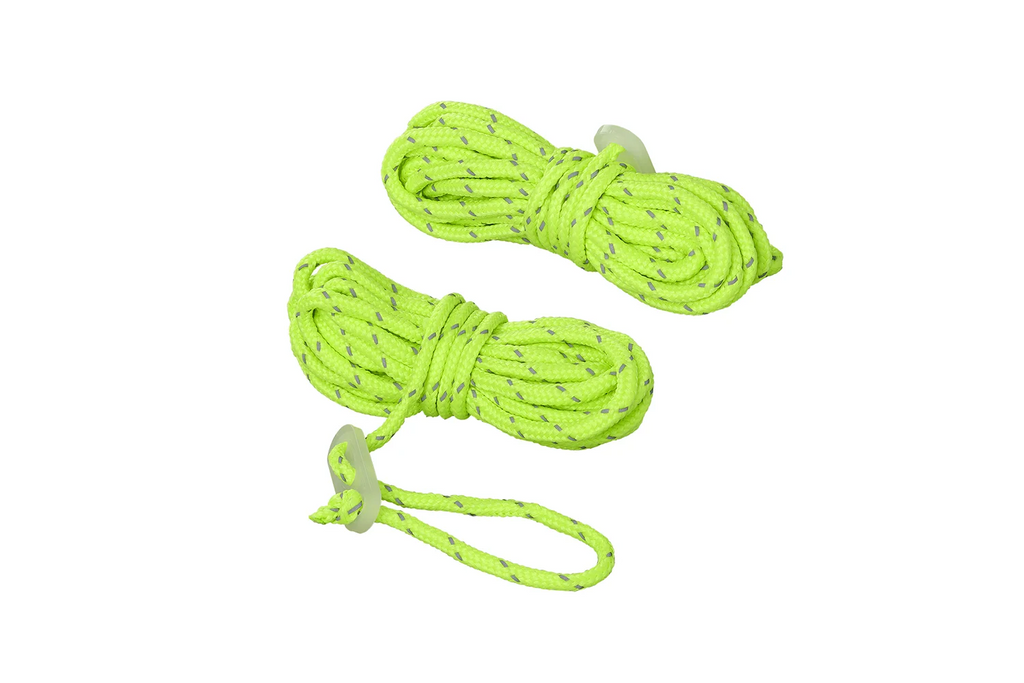 Set van vier ProPlus scheerlijnen 361802 fluorescerende lijnen voor een tent van 4 meter